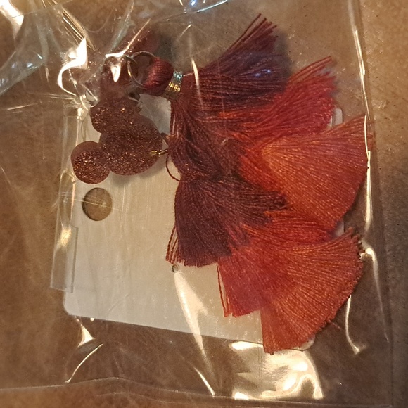2/$10 NWT Mickey Mouse Tassel Earrings - Picture 2 of 3